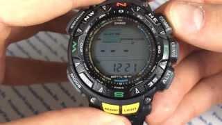 Полная настройка часов Casio ProTrek PRG-240-1E - инструкция от Watch-Forum.RU