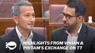 The most  bits of Vivian and Pritam's exchange on TraceTogether in under 15 mins