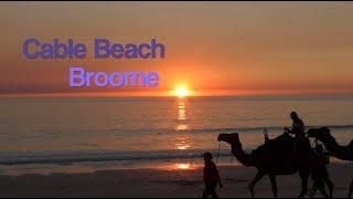 Cable Beach with the Breathtaking Sunset, A Must Visit at Broome, Kimberley (4K)