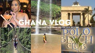 Ghana Vlog | Detty December, touring Accra, food, waterfalls, beaches, party until 10am??? Geez!