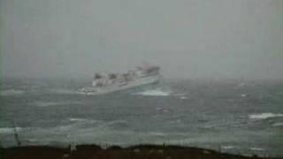 MV Hamnavoe in heavy seas