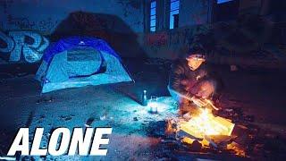 SOLO Overnight Camping In An Isolated ABANDONED Prison - Coyotes Attack Campsite! Ep. 1