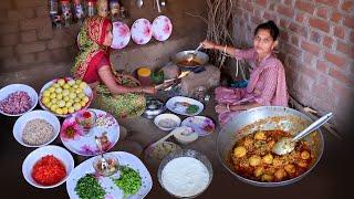 Gujarat Village Peoples Daily Routine They Cooking || Village Women Cooking For Her Family