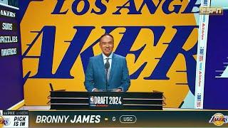 Bronny James Goes #55th Overall In The 2024 #NBADraft