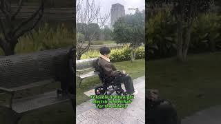 2025 Hot selling foldable light weight outdoor electric wheelchair. #electricwheelchair #wheelchair