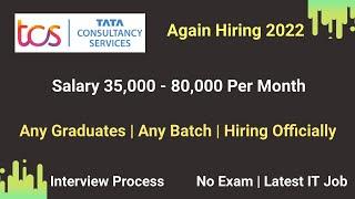 TCS New Recruitment 2022 | Any Graduates, Any Batch | TCS Drive 2022 | TCS Jobs