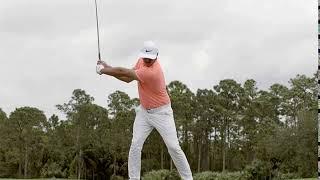 Brooks Koepka slow motion swing - Caddy view