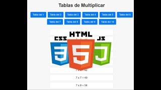 Tablas de Multiplicar JS