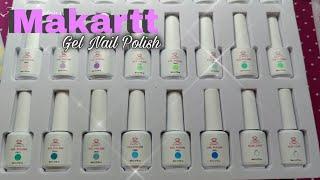 MAKARTT GEL NAIL POLISH KIT 24 COLORS SWATCH AND REVIEW