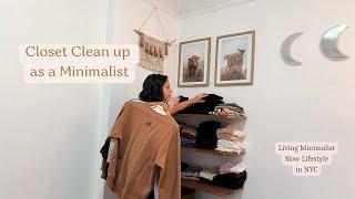 Cleaning my Minimalist Closet - Getting Ready for Fall and  Winter in New York. Minimalist living