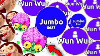 Playing Agar.io with Wun Wun - Jumbo & Wun Wun Teaming in Agario