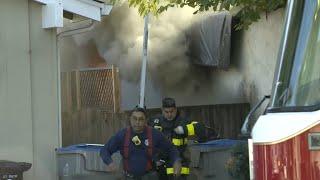 RAW: San Jose Fire Crews Battle 2-Alarm House Fire