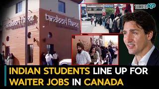 Indian Students in Canada Line Up for Waiter Jobs Amid Growing Unemployment