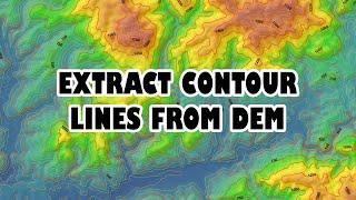 Extract contour lines from DEM | Extraire les courbes de niveau MNT