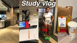 Study vlog : all nighter, library, study snacks & meals, assignments | University of Pretoria