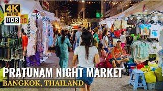 [BANGKOK] Pratunam Night Market "Good Place For Night Shopping Clothes & Souvenir"|Thailand [4K HDR]