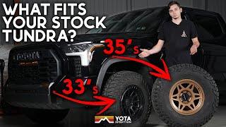 Stock Tundra Fitment Testing | 33 and 35 Inch Tires