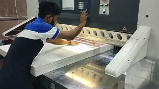 How to operate guillotine machine/ paper cutting machine