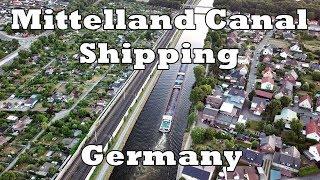 [DroneRAW] Ship on Mittelland Canal (Wolfsburg, Germany)