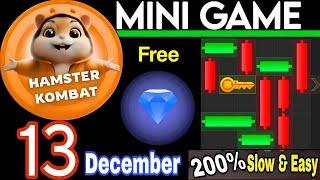 13 December  Puzzle Trick: P2E Hamster Kombat key MiniGame Solved, slow step by step! 