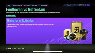 FIFA21 FUT21 EINDHOVEN vs ROTTHERDAM TEAM Event objective  PSV Team PS4 Platform