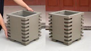 Unique Creations From Cement - DIY Cement Plant Pots From Styrofoam