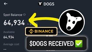 DOGS Tokens Recieved on Binance | HOW TO SELL $DOGS?