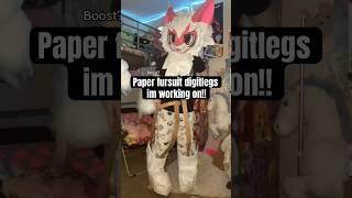 Paper fursuit legs #papercraft #paperfursuit #viral #cosplay #fandom #diy #fursuit #paperfurry