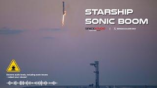 Experience the Starship Sonic Boom: Starship Liftoff and Booster Landing in HD | 4K Starship Catch