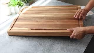 Unboxing the NEW Acacia Wood Cutting Board XXL from Saffron & Sage Home Living