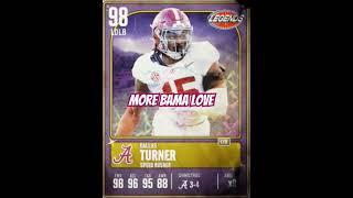 LOLB Dallas Turner LTD Legends!! Alabama #cut25 #EASPORTSCOLLEGEFOOTBALL #capcut