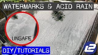 HOW TO REMOVE WATER SPOT,WATERMARK,ACID RAIN on CAR GLASS & application of WATER REPELLENT |DIY | LP