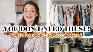 10 things to declutter TODAY (#6 is a doozy! 🫠) | Messy To Minimal Mom Tips for a simple home!