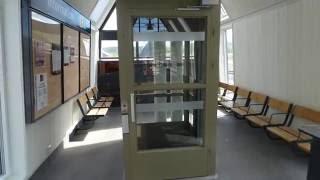 Very extraordinary MOTALA HISSAR elevator on a swedish train station (Abisko, Sweden)