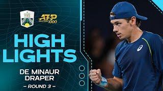 De Minaur v. Draper Round 3 Highlights | Rolex Paris Masters 2024