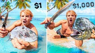 $1 vs $1000 Seafood Catch and Cook Challenge