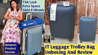 IT Luggage Trolley Bag Review Price Unboxing How To Use Lock Amazon Product Review in Hindi