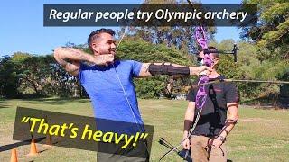 Regular people try Olympic archery | What is an Olympic recurve bow?