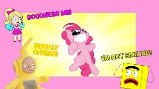 Laa-Laa, Squarie, and Fiona React to Pinkie Pie Smile HD