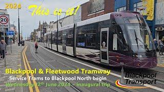 Blackpool & Fleetwood Tramway: Taxi protests and official North Station run Wednesday 12th June 2024