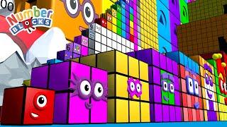 Numberblock Step Squad 343 vs 25,000,000 - Counting 500,000,000 Song - Learn to Count BIG Numbers!