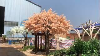 Chinese factory making 4 meter height pink artificial cherry trees