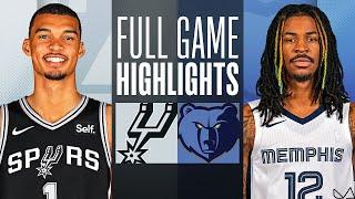 San Antonio Spurs vs Memphis Grizzlies FULL GAME HIGHLIGHTS｜2023-24 NBA Season｜1/2 2024