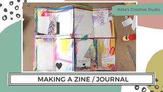 How to Make a Zine Journal, 8 Page Zine Tutorial, DIY Collage Zine, Zines for Beginners, Mixed Media