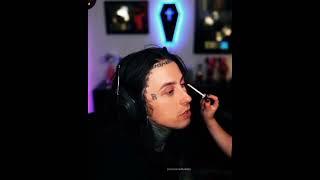 Ronnie Radke's makeup tutorial with Willow (2021)