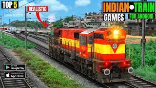 Top 5 indian train simulator games for android 2024 || indian train simulator