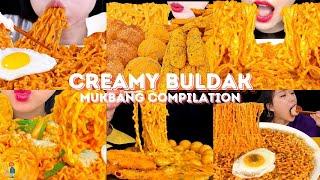 *30 MINS* CHEESY BULDAK NOODLES MUKBANG *ASMR* COMPILATION |  BIG BITES | EATING SOUNDS