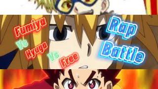 Fumiya vs Hyuga vs Free RAP BATTLE!!! | Beyblade Burst