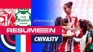 RESUMEN Y TODOS LOS GOLES | Chivas Femenil vs Santos | Jornada 8 | Apertura 2022