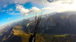 Paragliding from Col Rodella to Marmolada (Dolomites)